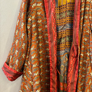 Kimono New Tokyo color arancione reversibile