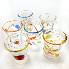 Load image into Gallery viewer, Massimo Lunardon goth glasses in blown glass (set of 6) mod. 1

