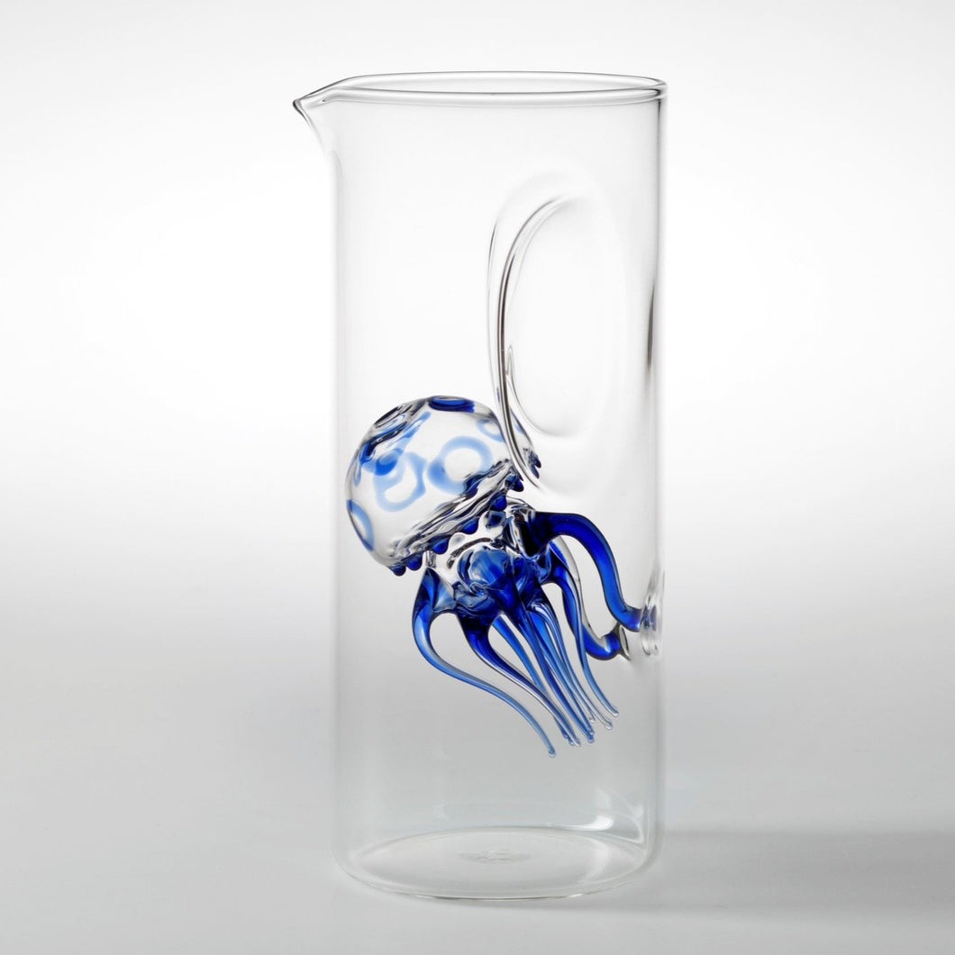 Massimo Lunardon blue medusa jug in blown glass