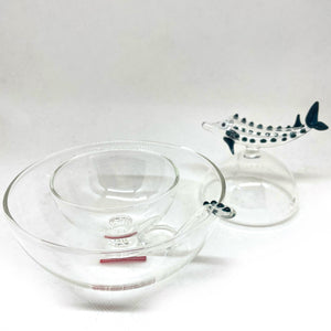 Massimo Lunardon caviar bowl blown glass