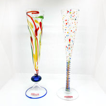 Load image into Gallery viewer, Massimo Lunardon set of 6 flutes model Rossini blown glass
