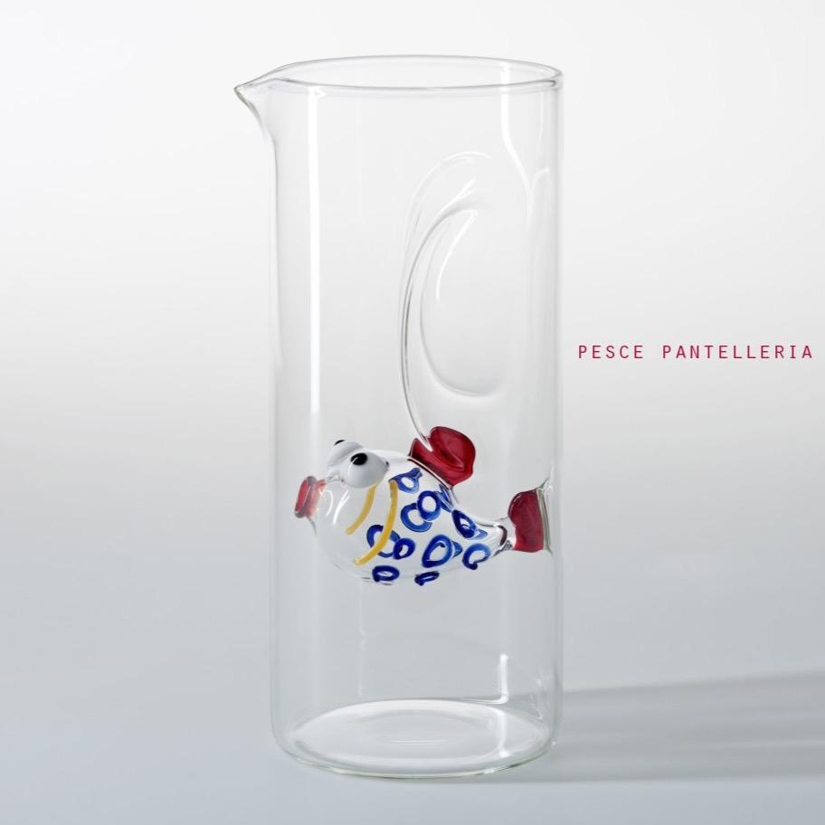Massimo Lunardon pantelleria fish jug in blown glass